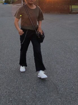 「VOLCOM（ボルコム）のアイテム（バッグ）」を使った、sarawakitsさん（レディース・151cm）の春コーディネート