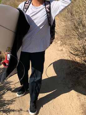 「VOLCOM（ボルコム）のアイテム（バッグ）」を使った、sarawakitsさん（レディース・151cm）の夏コーディネート