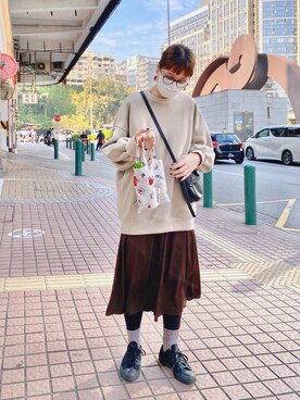 🍄さん（レディース・166cm）の冬コーディネート