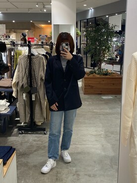 「WHO'S WHO gallery（フーズフーギャラリー）のアイテム（ジャケット/アウター、ブラック系）」を使った、mmkhre0718さん（レディース・163cm）の秋コーディネート