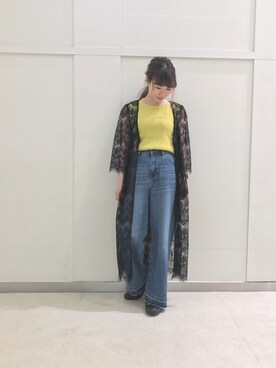 「laboratory work（ラボラトリーワーク）のアイテム（パンツ）」を使った、AKIさん（レディース・151cm）の春コーディネート