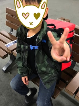 「GAP（ギャップ）のアイテム（ナイロンジャケット）」を使った、E.T.Oさん（キッズ・120cm）の秋コーディネート