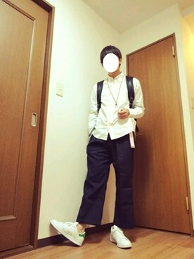 「アイテム（ネックレス、ブラウン系）」を使った、ぬのペンさん（メンズ・167cm）の春コーディネート