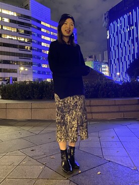 「NookNook（ヌークヌーク）のアイテム」を使った、♡芯子さん（レディース・160cm）の冬コーディネート