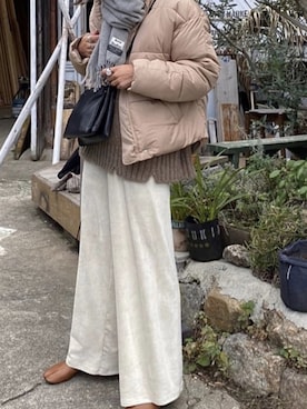 「DONOBAN（ドノバン）のアイテム（ダウンジャケット/コート）」を使った、donobanstaffさん（レディース・167cm）の冬コーディネート