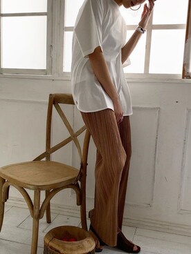 「DONOBAN（ドノバン）のアイテム（サンダル）」を使った、donobanstaffさん（レディース・161cm）の春コーディネート