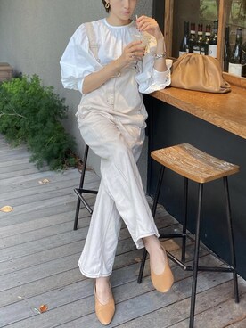 「DONOBAN（ドノバン）のアイテム（オールインワン・サロペット）」を使った、donobanstaffさん（レディース・161cm）の秋コーディネート
