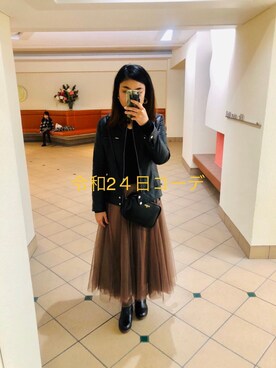 「Import & Select（インポートアンドセレクト）のアイテム（ジャケット/アウター）」を使った、Aco mamaさん（レディース・165cm）の冬コーディネート