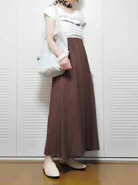 「マキシスカート」｜「アイテム（財布/小物）」を使った、KTさん（レディース・163cm）の夏コーディネート