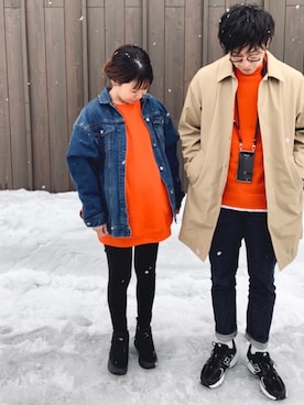 「New Balance」｜「アイテム（ブーツ）」を使った、700さん（メンズ・180cm）の冬コーディネート