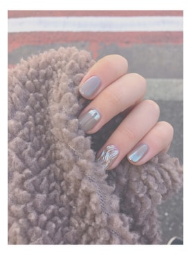 「ネイル」｜「アイテム（ブルゾン）」を使った、もんたさん（レディース・157cm）の秋コーディネート