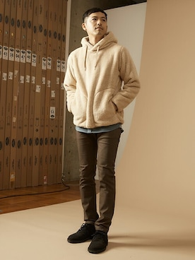 「MEN'S MELROSE（メンズメルローズ）のアイテム」を使った、MMさん（メンズ・170cm）の冬コーディネート