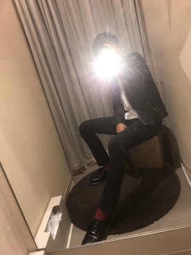 「リドム」｜「アイテム（ソックス/靴下）」を使った、ユズキさん（メンズ・178cm）の秋コーディネート