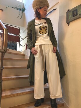 「B2nd」｜「アイテム（トレンチコート）」を使った、B'2nd@shinjukuさん（レディース・155cm）の冬コーディネート
