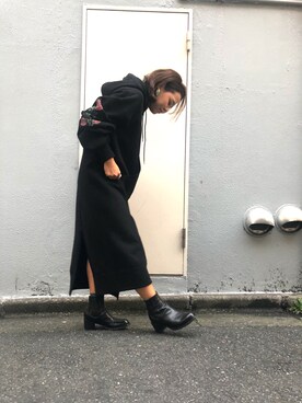 「スウェットワンピース」｜「アイテム（その他シューズ）」を使った、B'2nd@shinjukuさん（レディース・157cm）の夏コーディネート