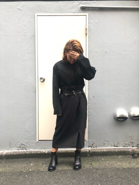 「B2nd」｜「アイテム（シャツワンピース）」を使った、B'2nd@shinjukuさん（レディース・157cm）の秋コーディネート