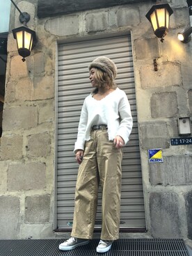 「コンバースハイカット」｜「アイテム（帽子）」を使った、B'2nd@shinjukuさん（レディース・157cm）の秋コーディネート