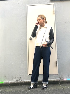 「ストリート服が好き」｜「アイテム（ムートンコート）」を使った、B'2nd@shinjukuさん（レディース・157cm）の秋コーディネート
