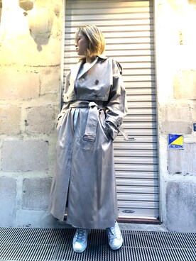 「B2nd」｜「アイテム（トレンチコート）」を使った、B'2nd@shinjukuさん（レディース・157cm）の冬コーディネート