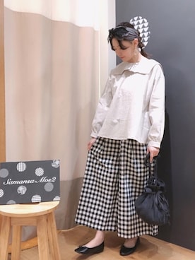 「アイテム（バレエシューズ）」を使った、yanoさん（レディース・153cm）の春コーディネート