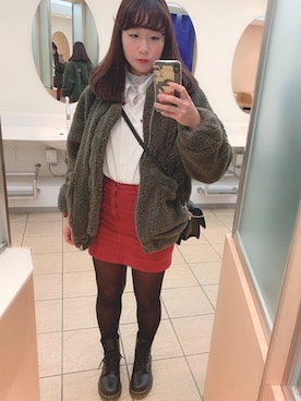 「G-SHOCK」｜「アイテム（ブーツ）」を使った、Chi$atoさん（レディース・156cm）の冬コーディネート