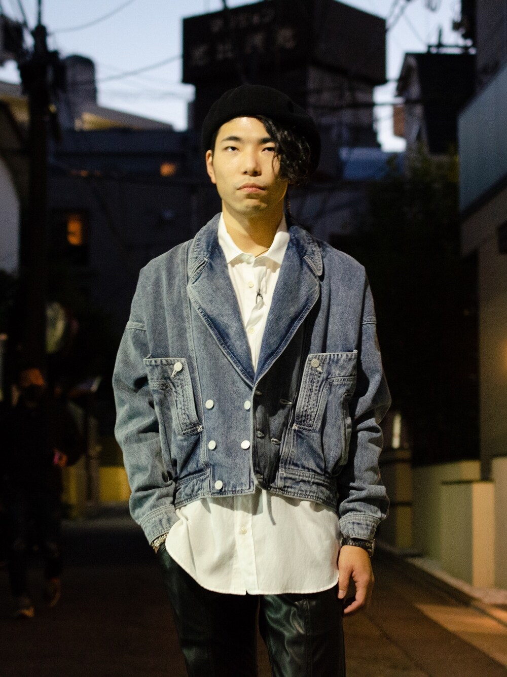 ジャケット・アウター Iroquois / CHEMICAL WASH DENIM JK(BLK) Iroquois（イロコイ）の「CHEMICAL WASH DENIM JK（デニムジャケット