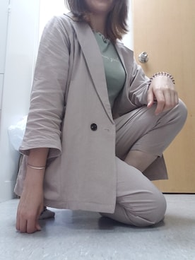 「GRL（グレイル）のアイテム（テーラードジャケット）」を使った、Koharu Sakuraiさん（レディース・155cm）の春コーディネート