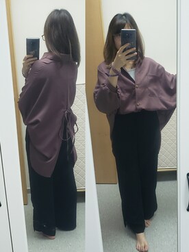 「GRL」｜「アイテム（チノパンツ）」を使った、Koharu Sakuraiさん（レディース・155cm）の春コーディネート