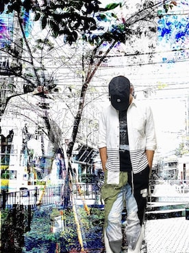 「greg lauren」｜「アイテム（帽子）」を使った、nt.tokyo.jpさん（メンズ・182cm）の秋コーディネート