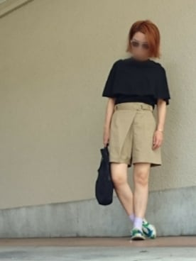 「CAT COPY（キャットコピー）のアイテム」を使った、ケイコさん（レディース・150cm）の夏コーディネート