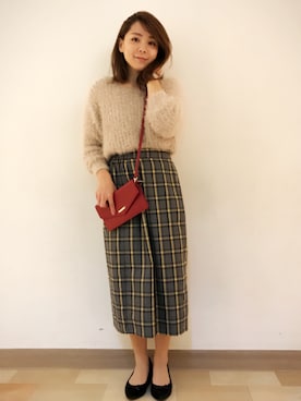 「フェザー」｜「アイテム（パンプス）」を使った、itsuさん（レディース・159cm）の冬コーディネート