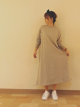 「earth music&ecology（アースミュージックアンドエコロジー）のアイテム（ヘアバンド）」を使った、itsuさん（レディース・159cm）の冬コーディネート