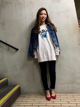 「ビッグサイズコーデ」｜anna yamaguchiさん（レディース・162cm）の冬コーディネート
