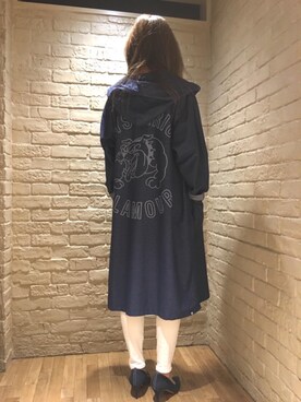 「HYSTERIC GLAMOUR（ヒステリックグラマー）のアイテム（モッズコート）」を使った、anna yamaguchiさん（レディース・162cm）の夏コーディネート