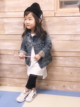 「Lee（リー）のアイテム（帽子）」を使った、SGRさん（キッズ・90cm）の冬コーディネート