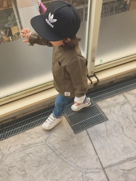 「about a LUCA（アバウト　ア　ルカ）のアイテム」を使った、SGRさん（キッズ・90cm）の春コーディネート