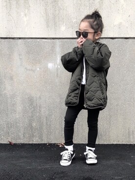 「キルティングコート」｜SGRさん（キッズ・100cm）の秋コーディネート