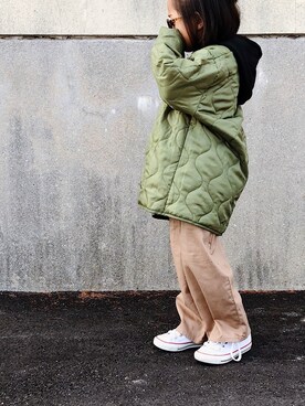「5歳」｜「アイテム（マウンテンパーカー）」を使った、SGRさん（キッズ・100cm）の冬コーディネート