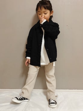 「green label relaxing（グリーンレーベルリラクシング）のアイテム（ブルゾン）」を使った、SGRさん（キッズ・100cm）の冬コーディネート