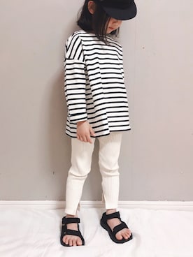 「アイテム（キャスケット）」を使った、SGRさん（キッズ・100cm）の春コーディネート