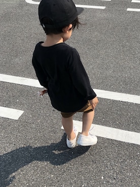 「こども ビームス（コドモビームス）のアイテム（スリッポン）」を使った、SGRさん（キッズ・100cm）の春コーディネート