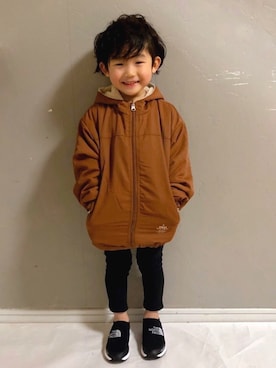 「ザノースフェイス」｜SGRさん（キッズ・110cm）の春コーディネート