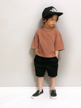 「ザノースフェイス」｜SGRさん（キッズ・110cm）の春コーディネート