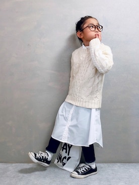 「on the day（オンザデイ）のアイテム」を使った、SGRさん（キッズ・110cm）の秋コーディネート