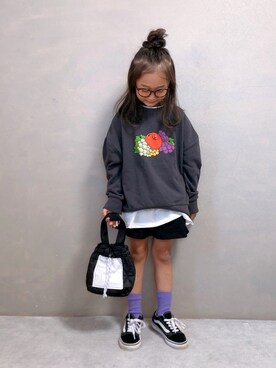 「PAPAPAPARK（パパパパーク）のアイテム」を使った、SGRさん（キッズ・110cm）の秋コーディネート