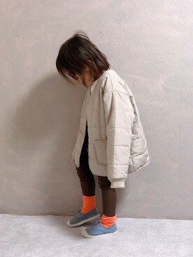 「Cienta（シエンタ）のアイテム（スリッポン）」を使った、SGRさん（キッズ・110cm）の秋コーディネート