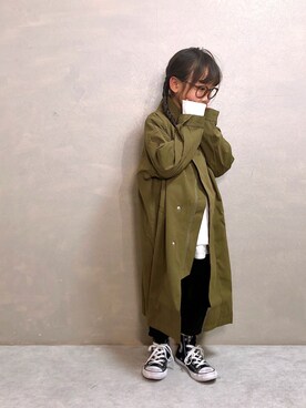 「antiqua（アンティカ）のアイテム（ダウンジャケット/コート）」を使った、SGRさん（キッズ・110cm）の冬コーディネート