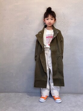 「antiqua（アンティカ）のアイテム（ダウンジャケット/コート）」を使った、SGRさん（キッズ・110cm）の冬コーディネート