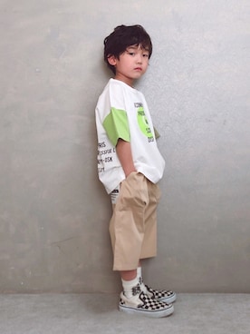 「F.P（エフピー）のアイテム」を使った、SGRさん（キッズ・110cm）の夏コーディネート