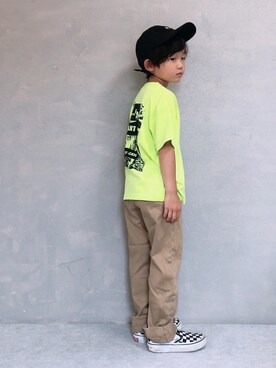 「RADCHAP（ラッドチャップ）のアイテム（トップス）」を使った、SGRさん（キッズ・110cm）の夏コーディネート